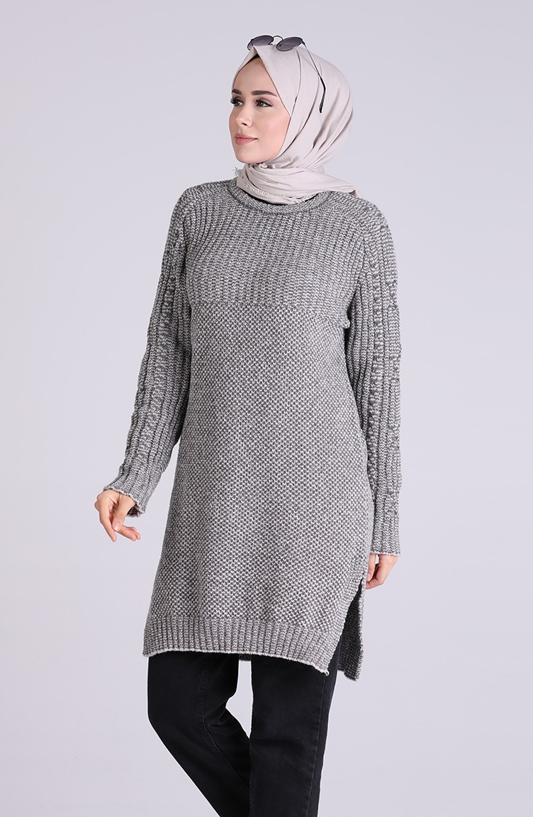 Triko Tunik 4203A-04 Gri