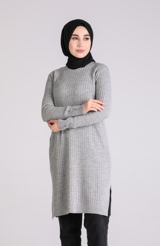 Triko Uzun Tunik 1571-03 Gri