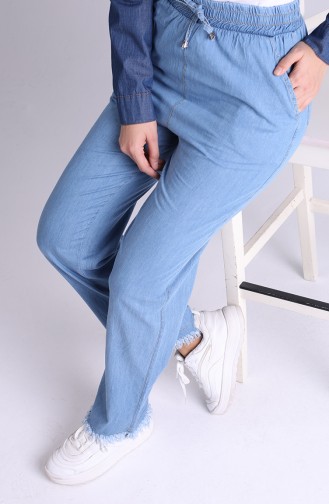 Elastic wide-leg Jeans 2004-01 Ice Blue 2004-01