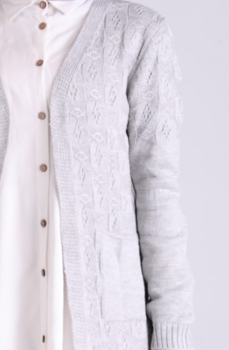 Grau Strickjacke 5023-05