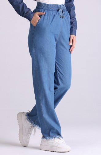Elastic wide Leg Jeans 2004-02 Denim Blue 2004-02