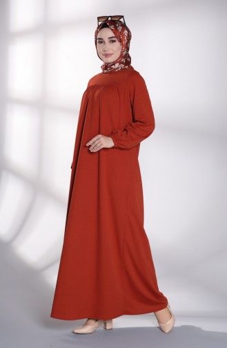 Robe Hijab Couleur brique 8146-01