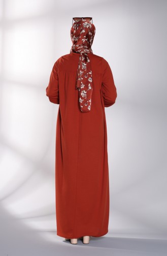 Robe Hijab Couleur brique 8146-01