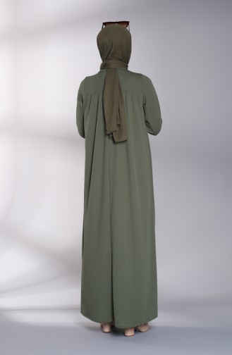 Khaki Hijab Kleider 8146-03