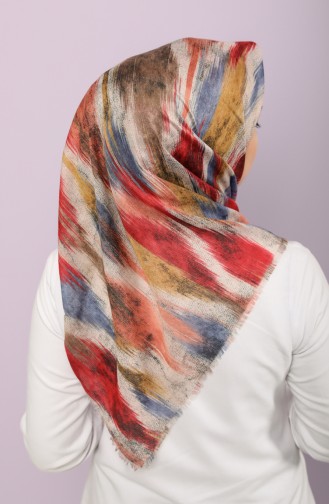 Coral Red Scarf 2661-04