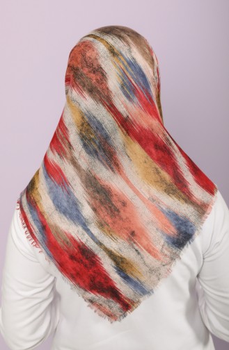 Coral Red Scarf 2661-04