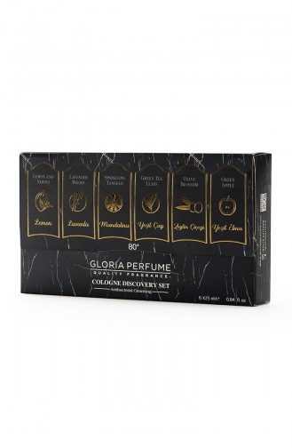 Gloria Perfume Kolonya Set Siyah 6 lı 25 ml	GKO008