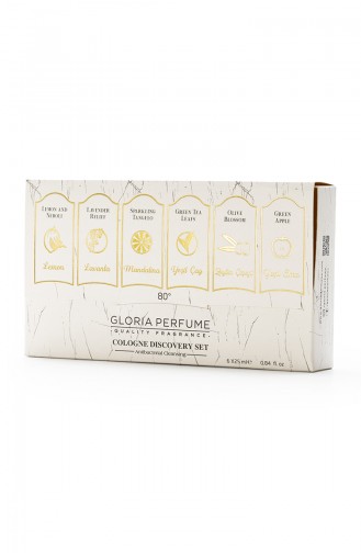 Gloria Perfume Kolonya Set Beyaz 6 lı 25 ml GKO009