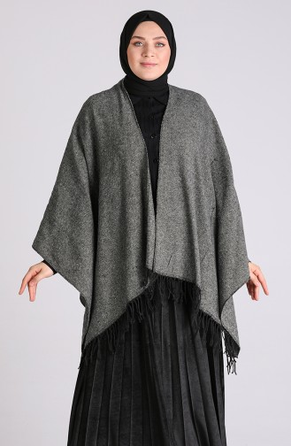 Rauchgrau Poncho 13194-02