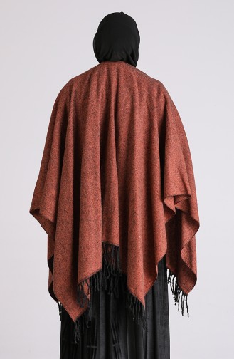 Ponchos Couleur brique 13194-10