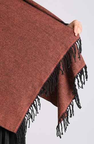 Ponchos Couleur brique 13194-10