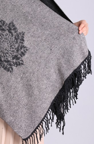 Light Gray Poncho 13197-03