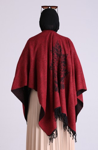 Rot Poncho 13197-04