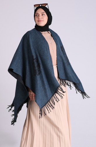 Oil Blue Poncho 13197-07