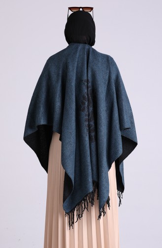 Oil Blue Poncho 13197-07