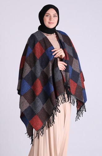 Saks-Blau Poncho 13202-01