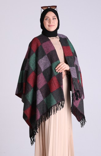 Smaragdgrün Poncho 13202-06