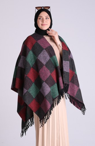 Smaragdgrün Poncho 13202-06