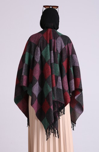 Smaragdgrün Poncho 13202-06