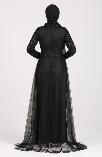 Schwarz Hijab-Abendkleider 5348-02