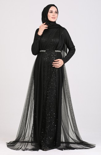 Black İslamitische Avondjurk 5388-01