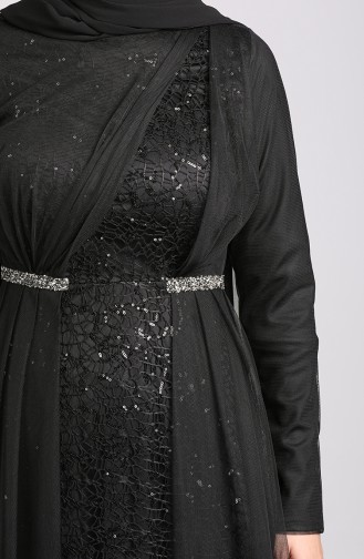 Black İslamitische Avondjurk 5388-01