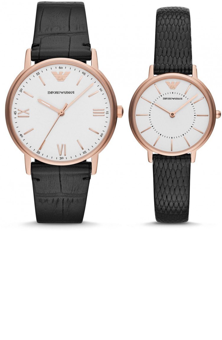 emporio armani ar80015 erkekkadin cift kol saati sefamerve
