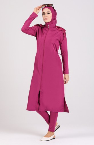 Fuchsia Hijab Badeanzug 2029-03