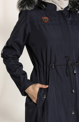 Bondite Fabric Hooded Coat 8101-01 Navy Blue 8101-01