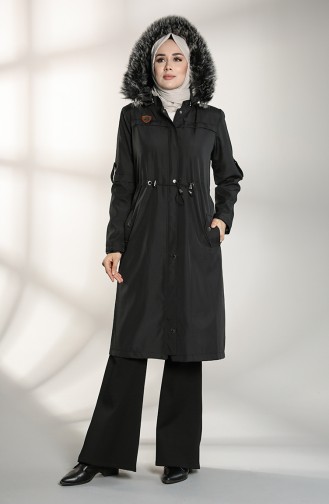 Bondite Fabric Hooded Coat 8101-02 Black 8101-02