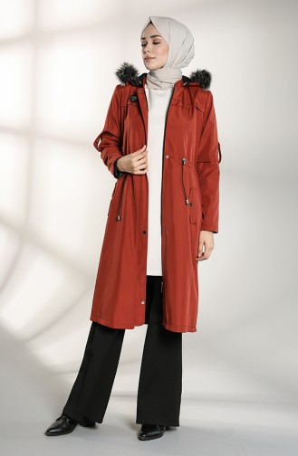 Manteau Couleur brique 8101-03