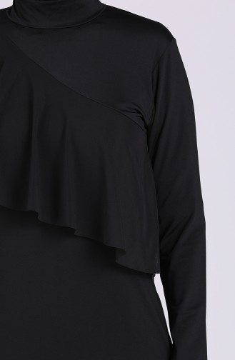 Schwarz Hijab Badeanzug 2034-01