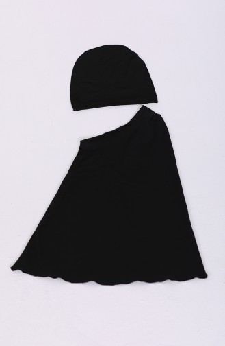 Maillot de Bain Hijab Noir 2034-01
