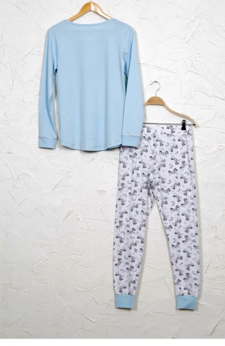 Vienetta Elastan Pamuk Pijama Takım 9032561534 Koyumınt