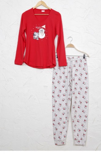 Rot Pyjama 9051226788.KIRMIZI