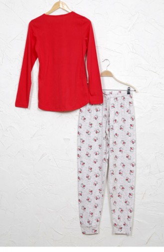 Red Pyjama 9051226788.KIRMIZI