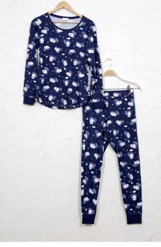 Vienetta Pamuk Pijama Takım 8020257559 Mavı