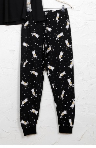 Vienetta Pamuk Pijama Takım 9050704849 Sıyah