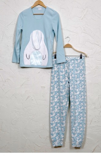 Light Blue Pajamas 8041893985.ACIKMAVI