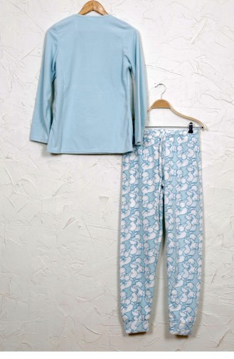 Light Blue Pajamas 8041893985.ACIKMAVI