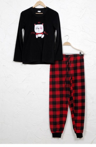 Vienetta Polar Pijama Takım 9020840114 Sıyah