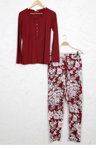Claret Red Pajamas 8041033032.BORDO