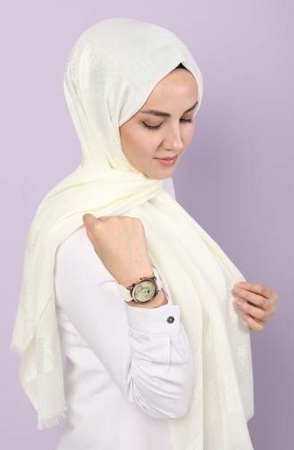 Creme Schal 0108-02