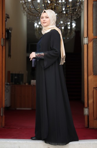 Habillé Hijab Noir 3263-04