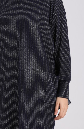 Yarasa Kol Cepli Tunik 4718-04 Lacivert