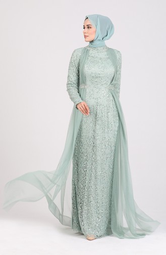Silvery Evening Dress 5348-05 Sea Green 5348-05
