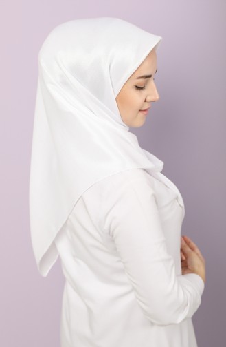 Platin Cotton Eşarp 15207-10 Beyaz