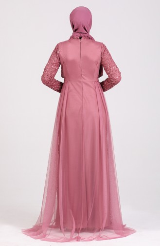 Beige-Rose Hijab-Abendkleider 5348-04