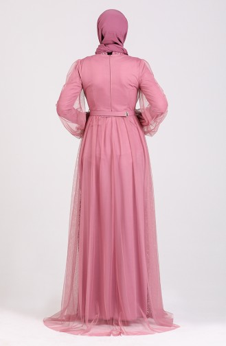 Beige-Rose Hijab-Abendkleider 5383-08