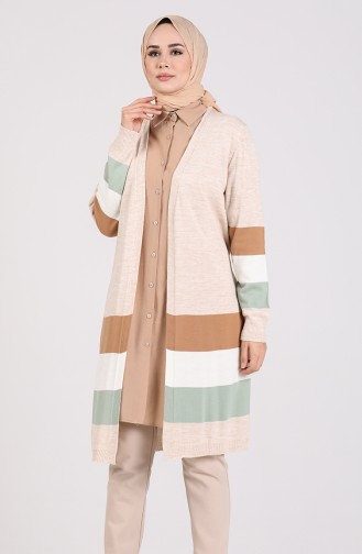 Beige Strickjacke 4014-03